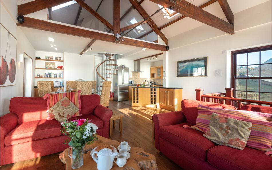 open plan living space at Bayview