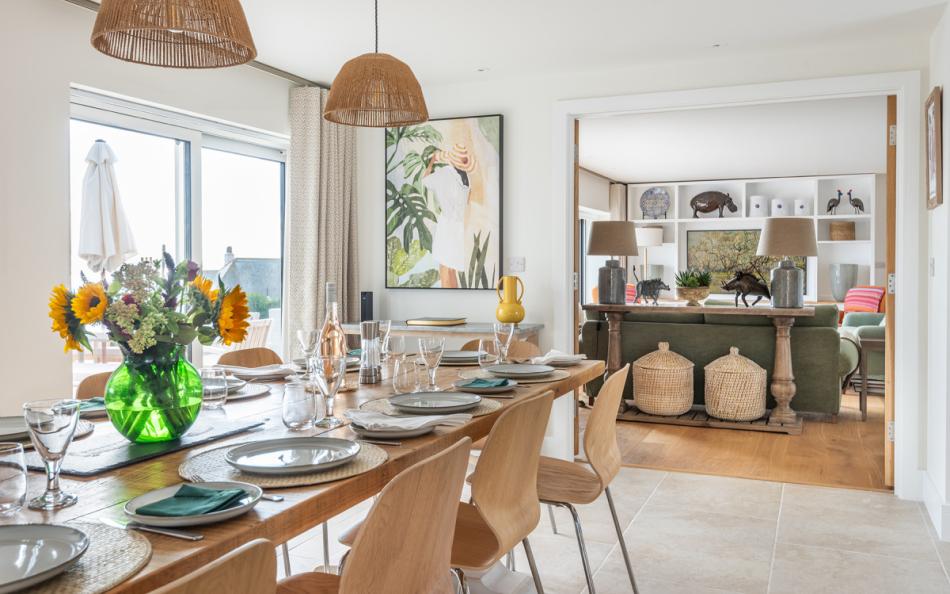 Lovely dining area at Longstone holiday cottage