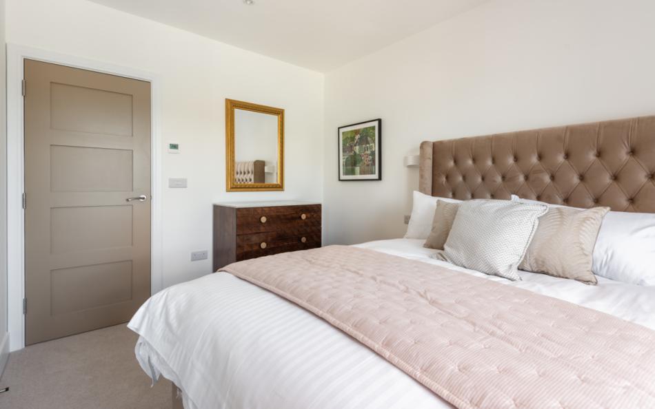 Bedroom 2 with estuary views on the second floor of Larkrise
