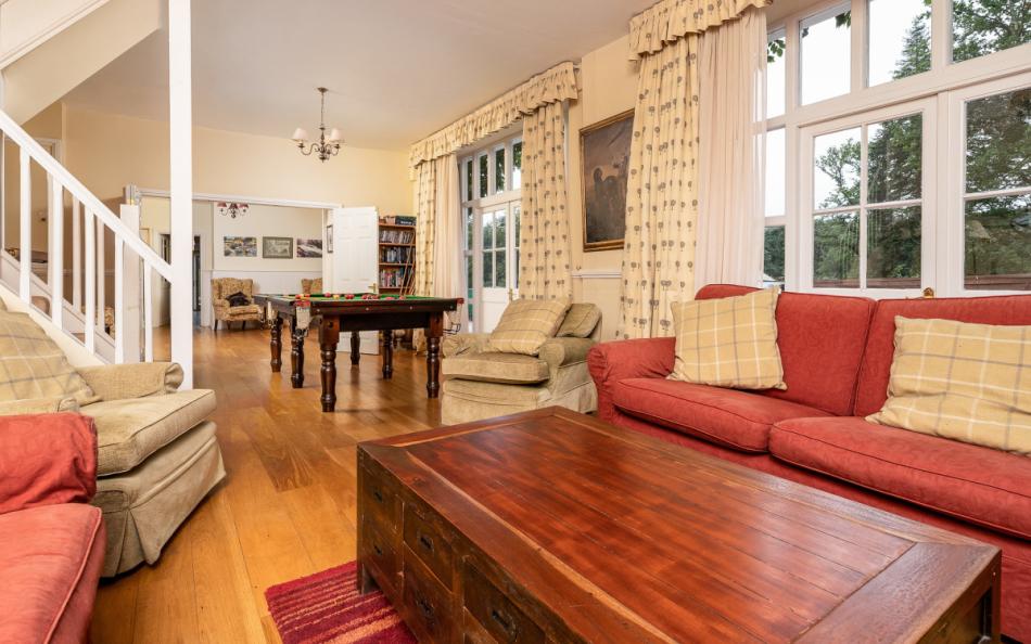 Another view of the lounge at Holne Chase Carriage House