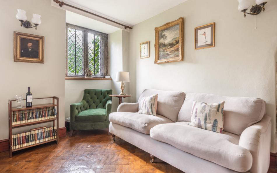 Drawing Room sofas at Pengenna Manor