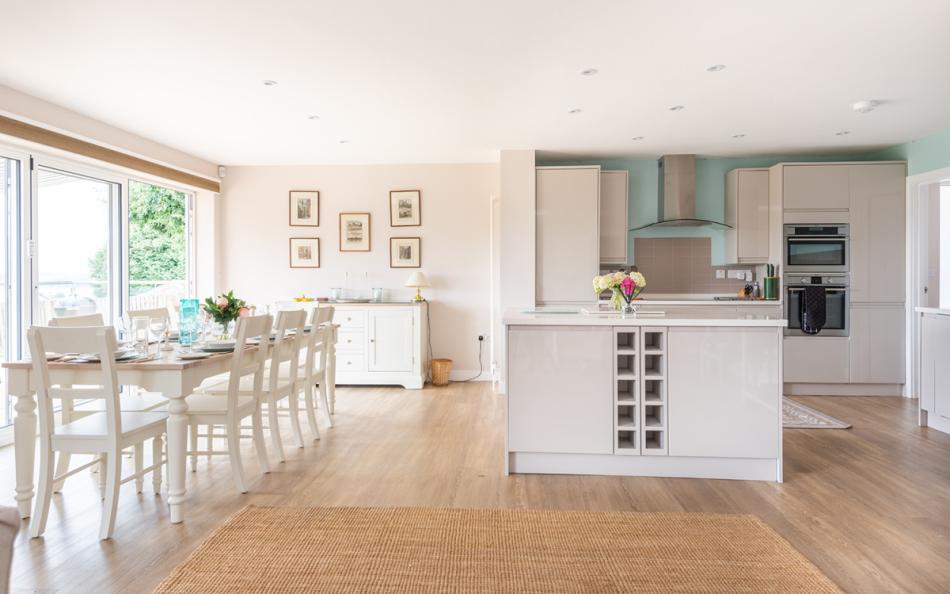 The open plan kitchen diner at 10 Old Rectory Gardens