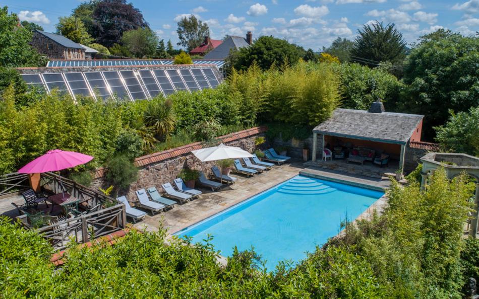 large outdoor swimming pool at The Lost Manor
