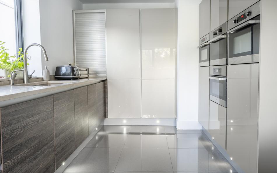 modern kitchen at Santorini House