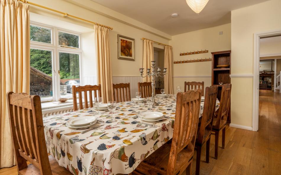 The dining area at Holne Chase Carriage House