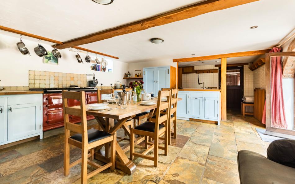 interior kitchen at The Old Barn 