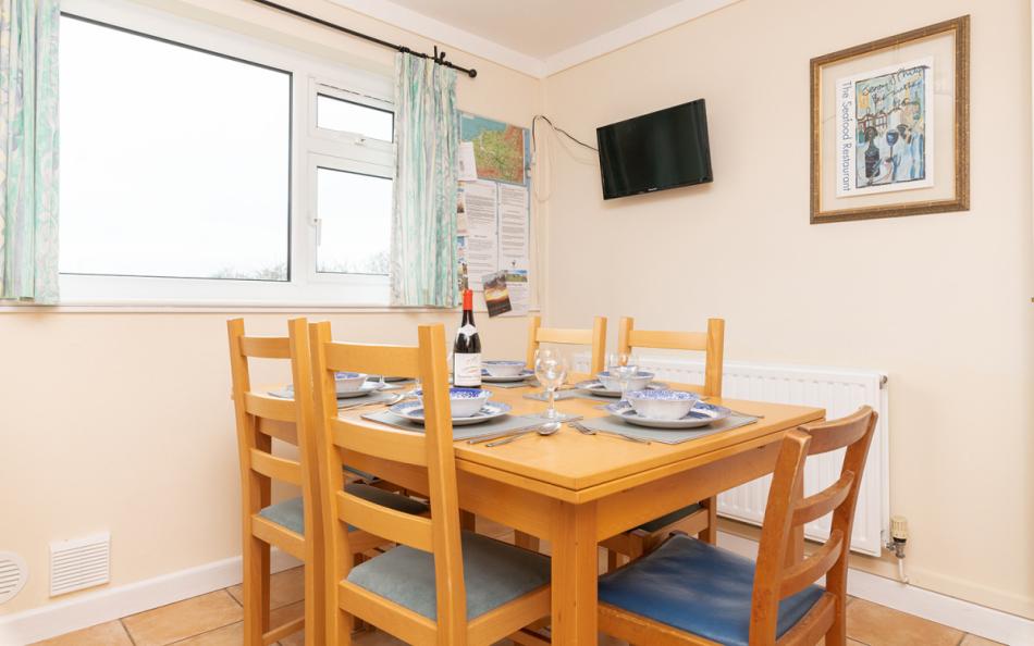 Dining table area at Lower Garrick