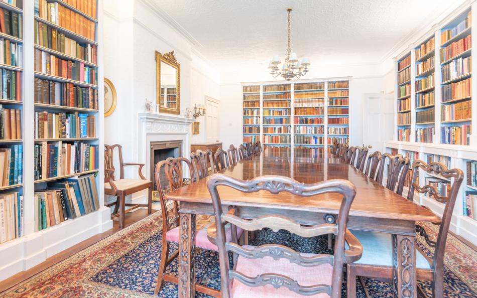 Dining Room with library at Porthpean House