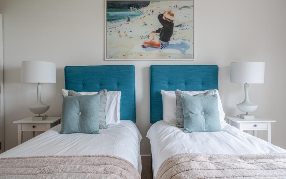 twin bedroom at Hook Sands in Sandbanks
