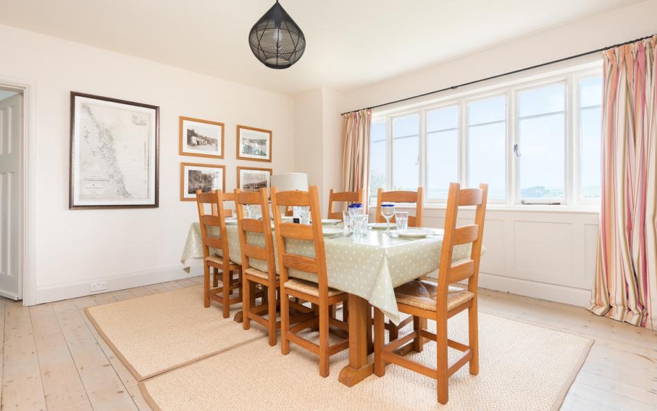 The gorgeous dining room with fab views at Arran 