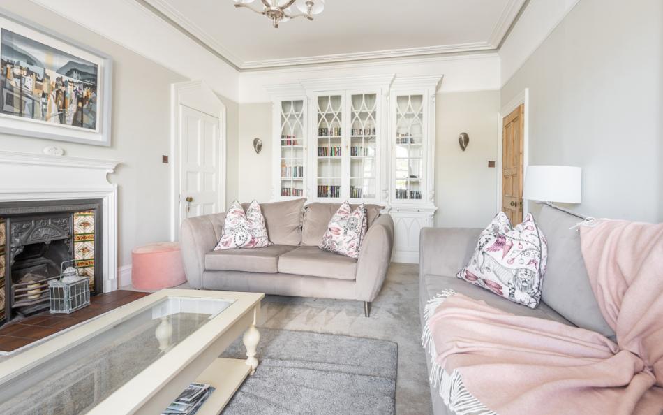 Light living room at Halcyon House