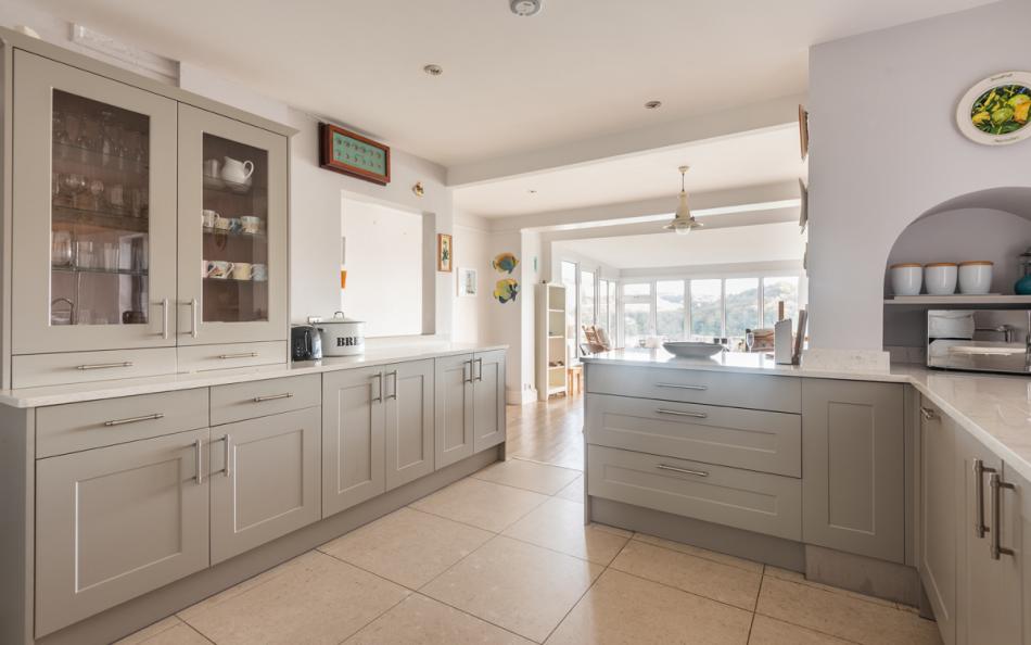 modern kitchen at The Ridings in Slacombe