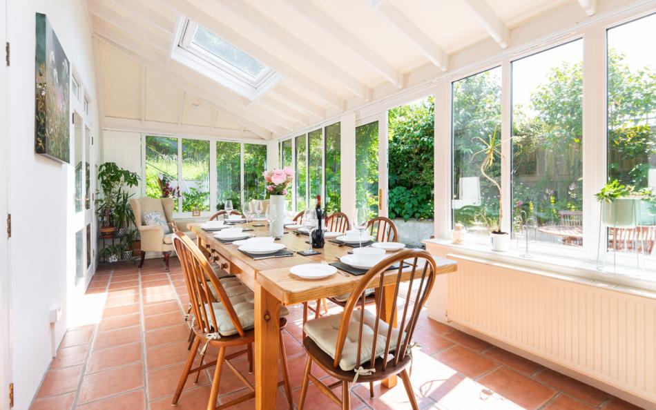 Dining table at Oakdale 