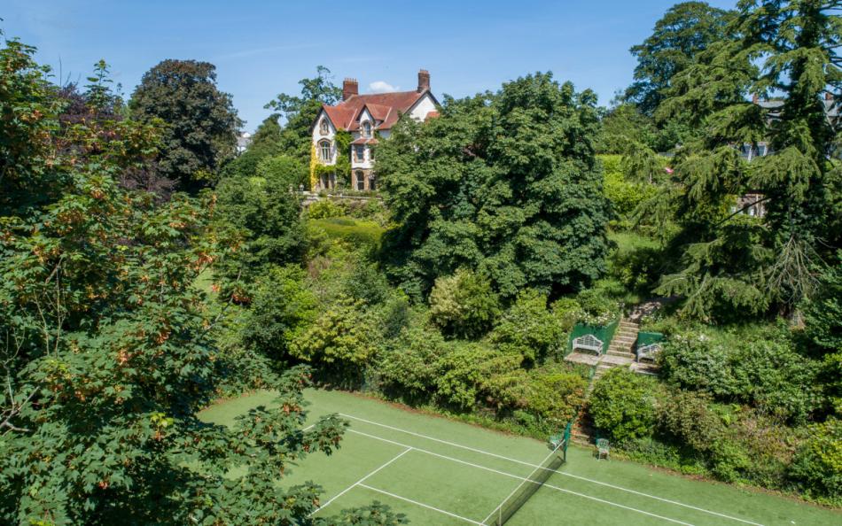 the tennis courts at The Lost Manor