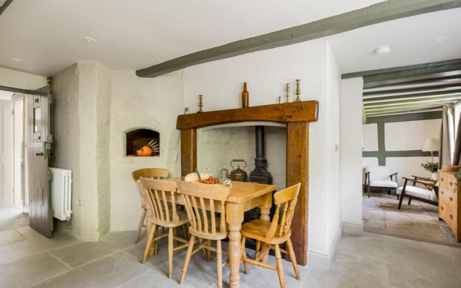 Addition dining table at Carrington Farmhouse