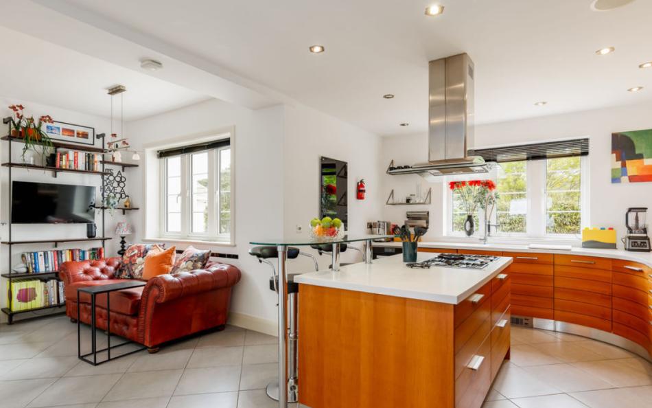 modern kitchen at at Panorama House near Bournemouth