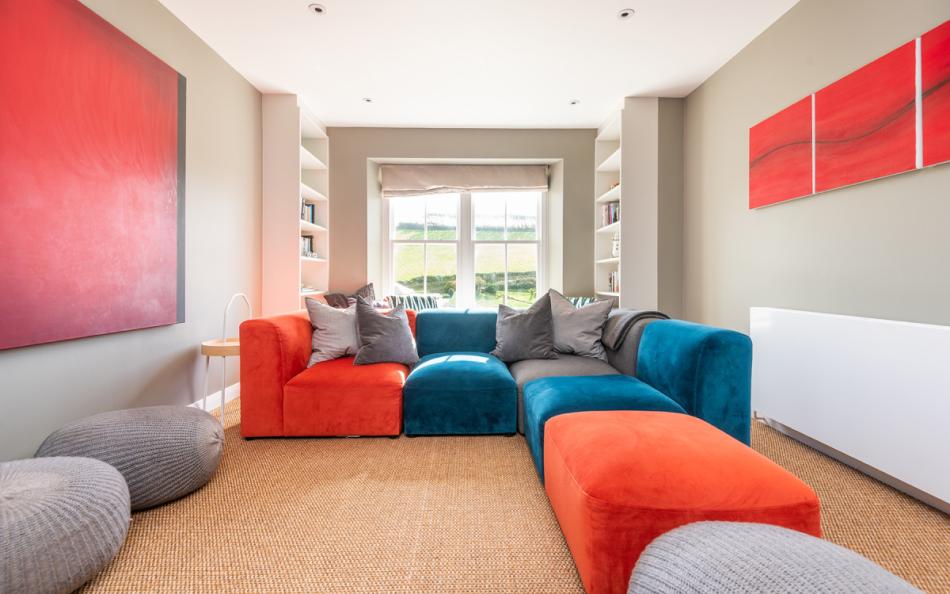 The TV room.