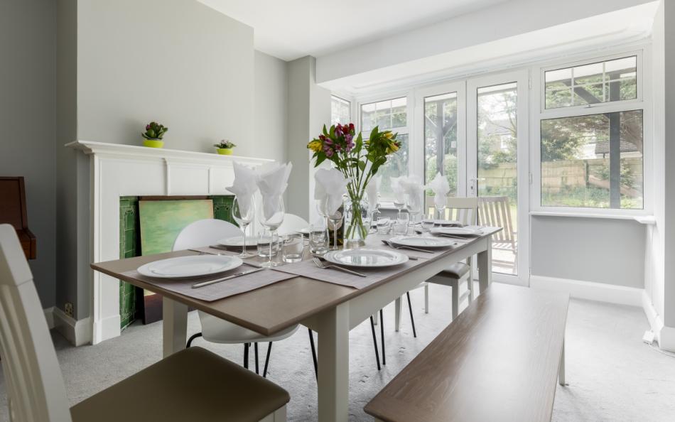modern dining area at White Lady