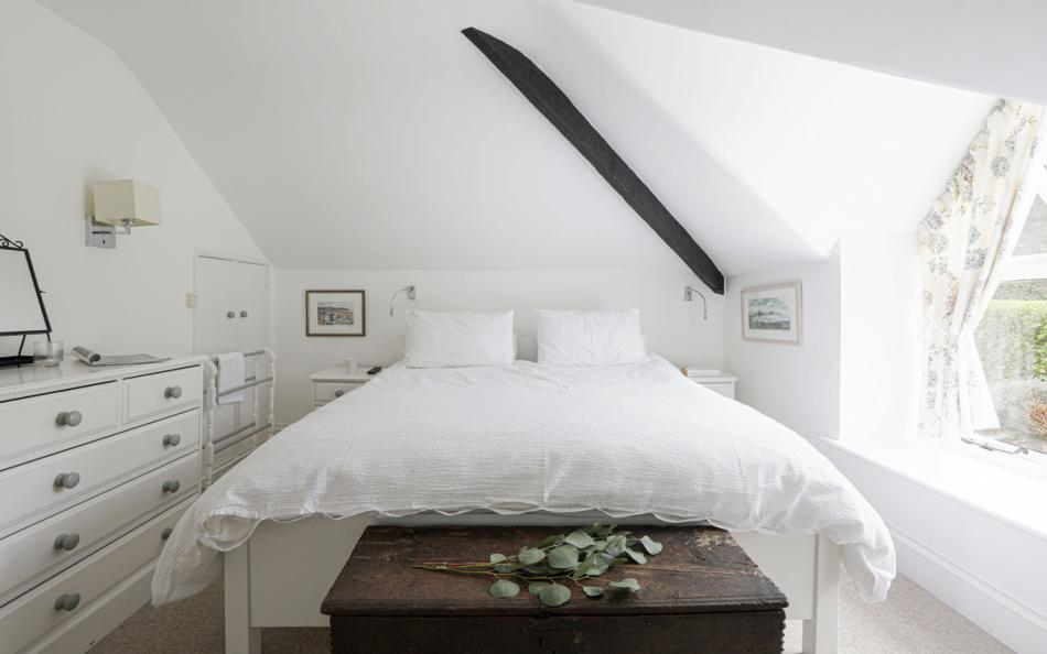 double bedroom at Breakwater Cottage