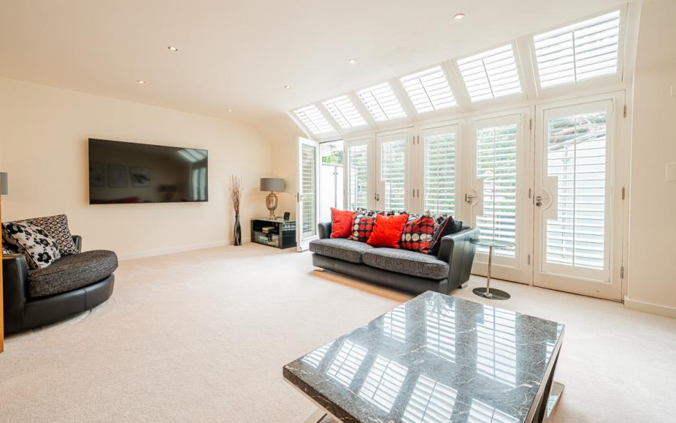 modern lounge at Allure in Sandbanks
