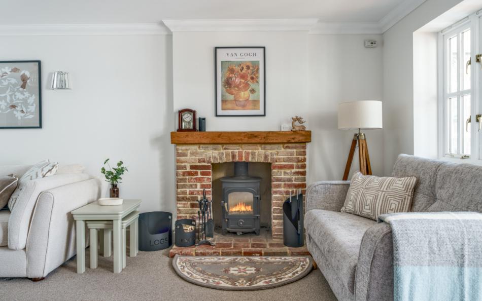 Cosy wood burner at Cornerstone 