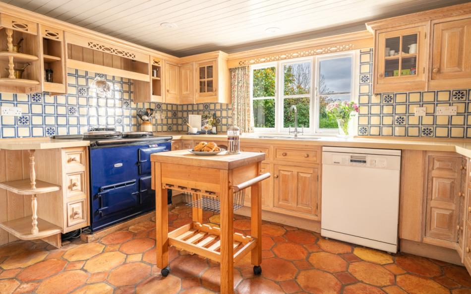 country kitchen  at Moonfleet Cottage