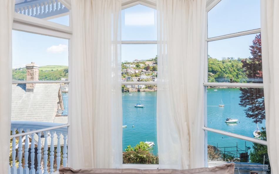 Excellent views from the living room bay window at Halcyon House