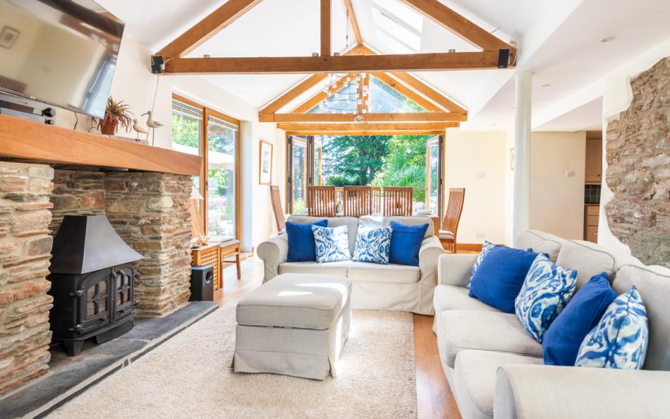 Living room at Perrotts holiday cottage