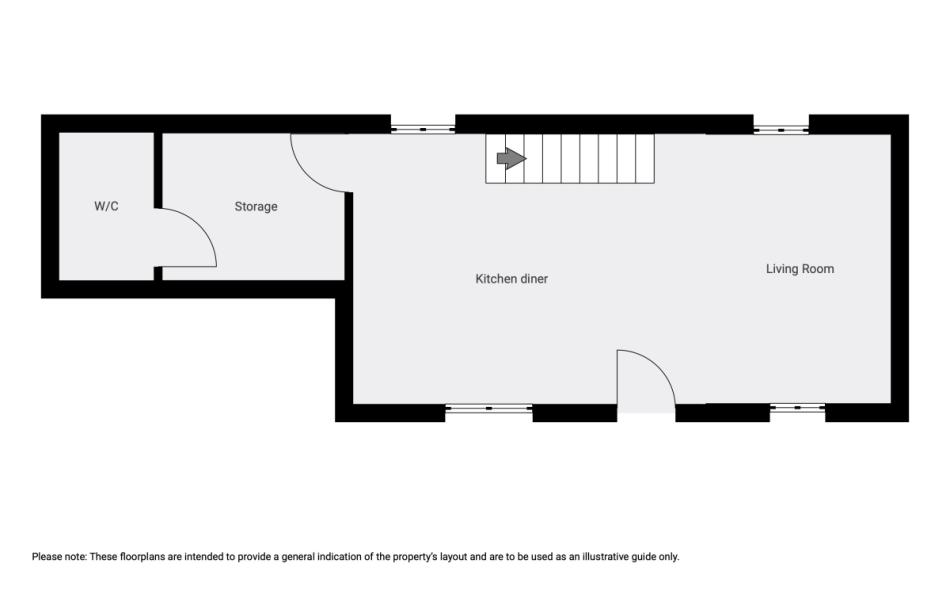 Layout of Windfalls ground floor