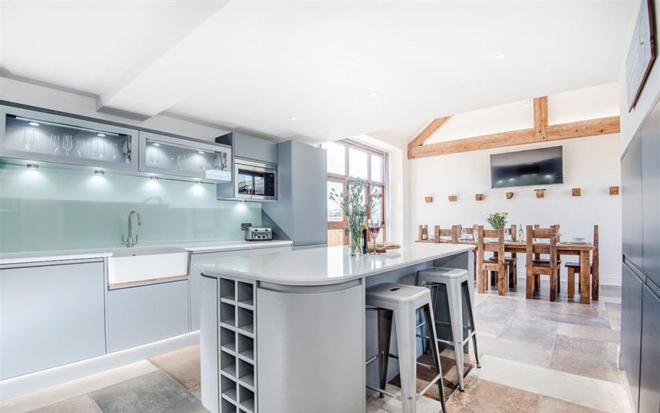The luxurious kitchen at Berry's Barn 