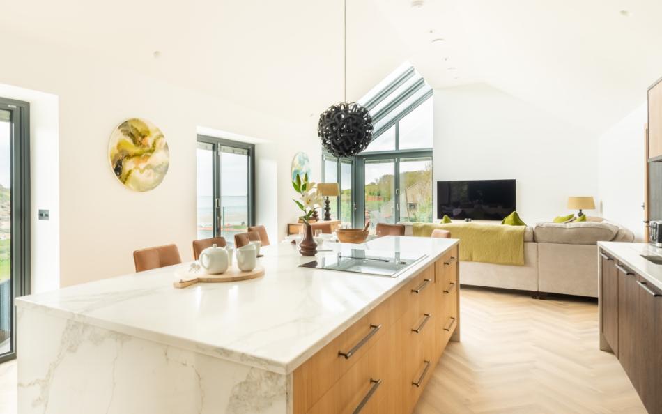 Kitchen island at Howldrevel 