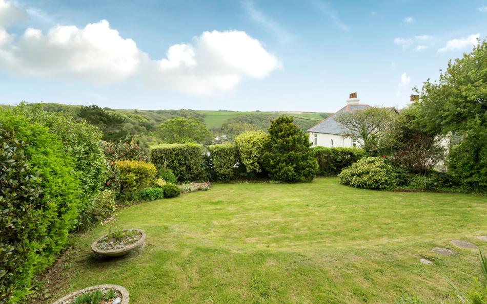 Lovely garden and views at The Devon House