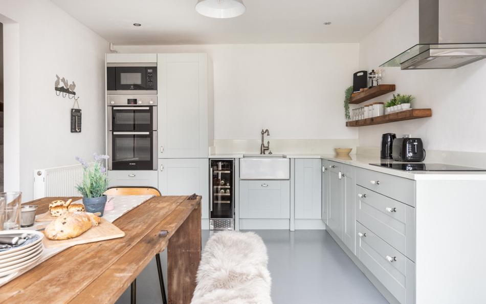 modern kitchen at Landgreek Barn