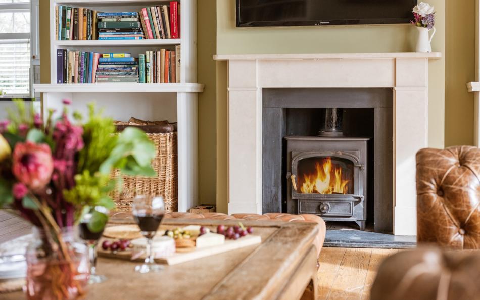 open fire at the Captain's House