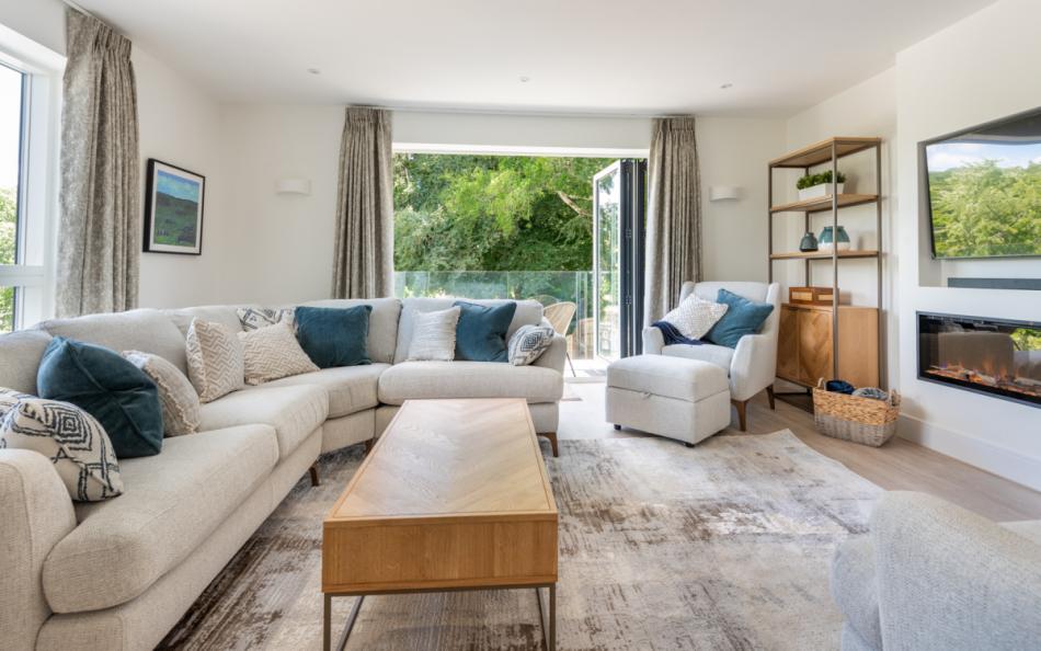 The living room on the first floor at Larkrise