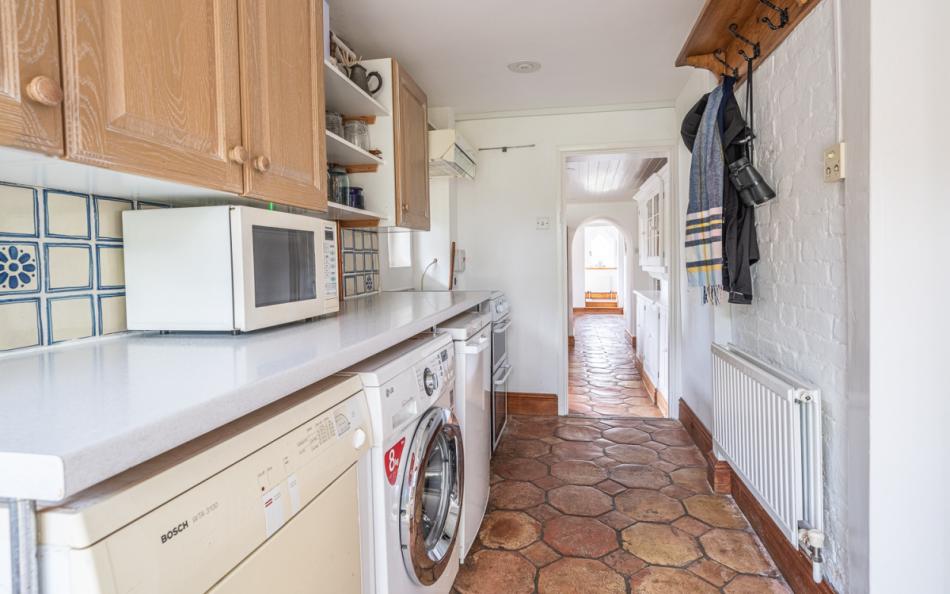 utility room at Moonfleet Cottage