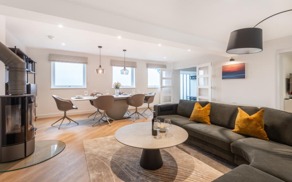 Stylish, sleek interiors, with sea views at Agincourt