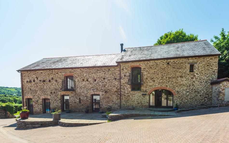 The Old Barn  from the front in Combe Martin, North Devon