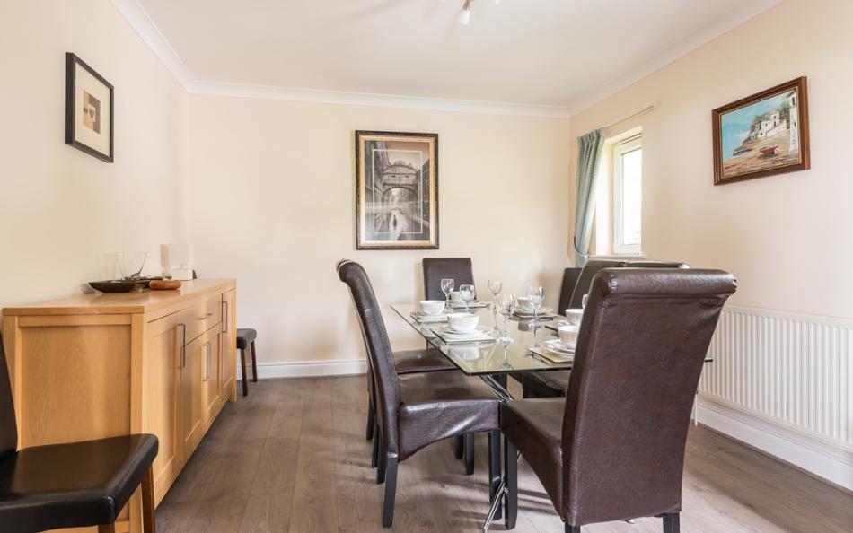 The dining area at Pond House 
