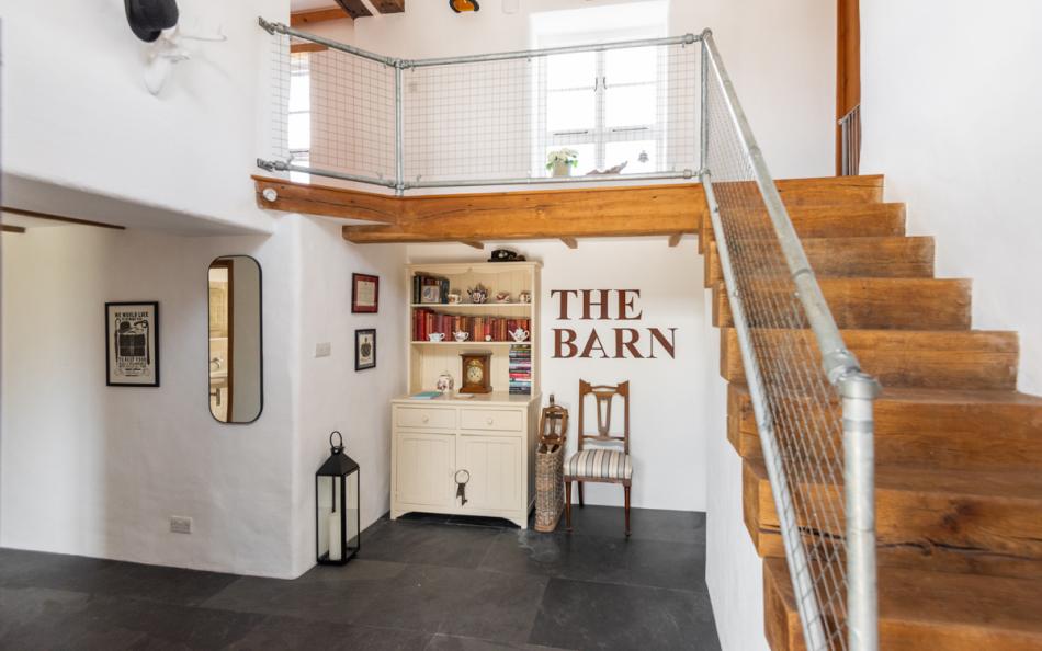 staircase and hall at Pleydon Meadow