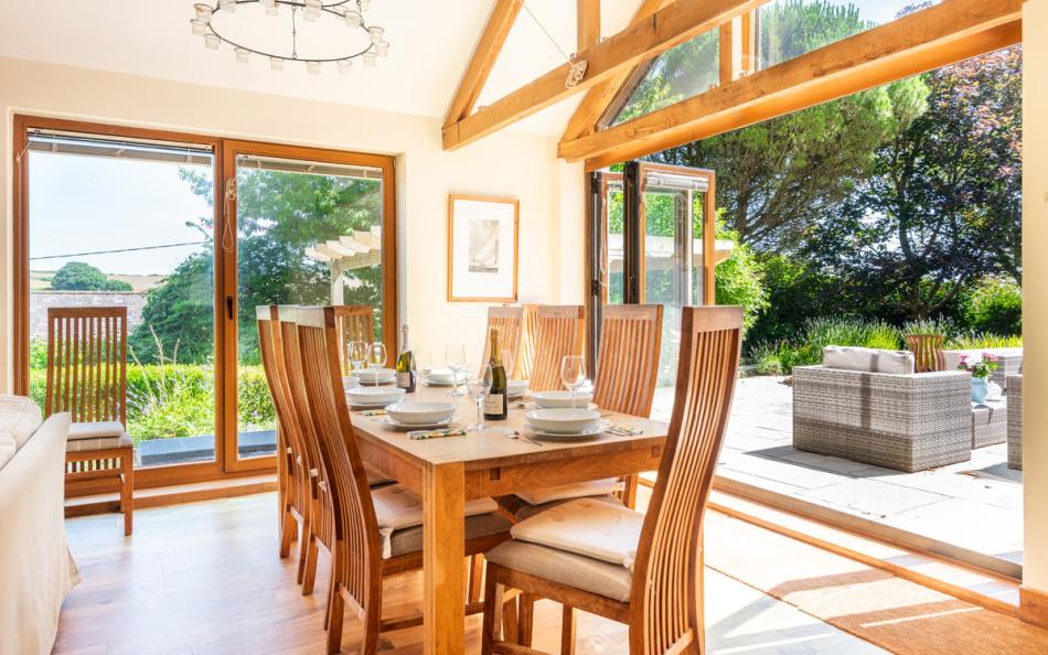 Dinning area at Perrotts holiday cottage
