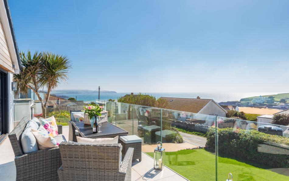 Stunning views from a modern balcony at Drifters
