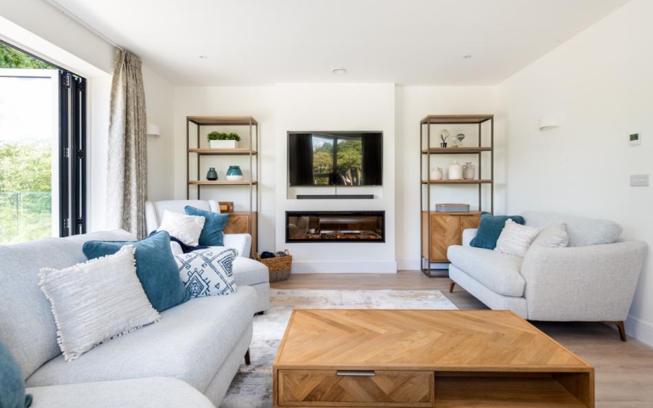 The living room with estuary views  at Larkrise