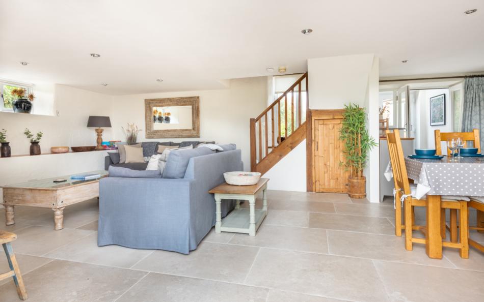 Open plan seating and dining at Little Cumery