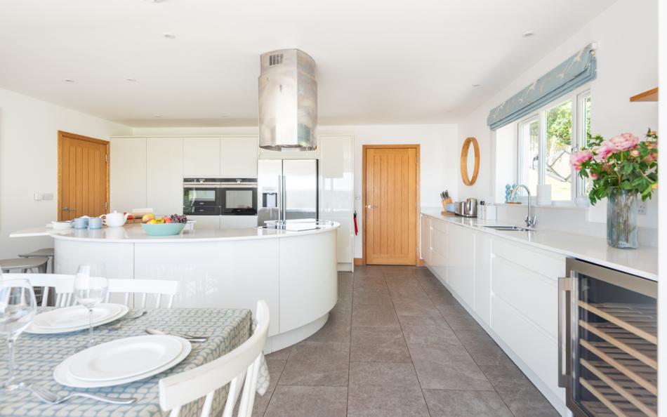 view of the breakfast bar at The Sands Salcombe