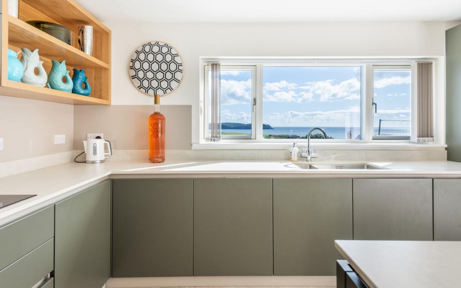 Kitchen views at Longstone holiday cottage