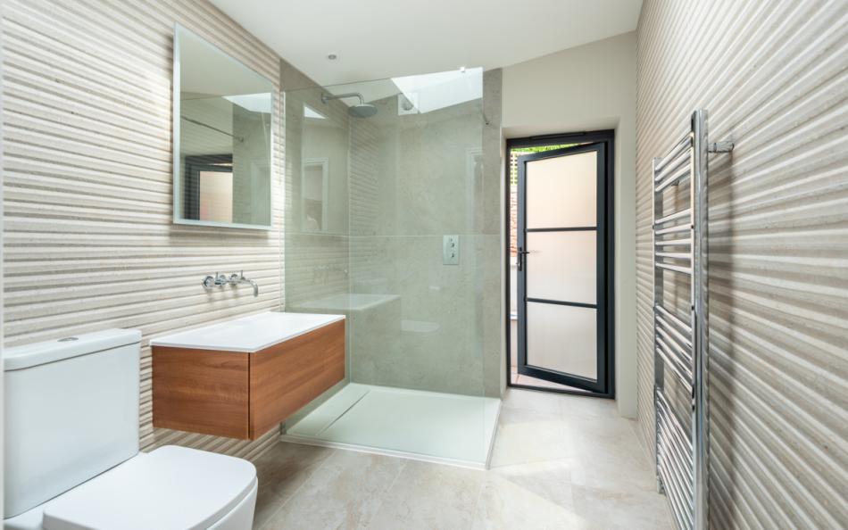 Modern shower at Alma House