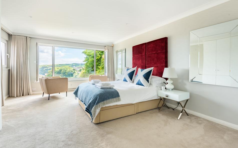 The master bedroom at Mapperley Lodge