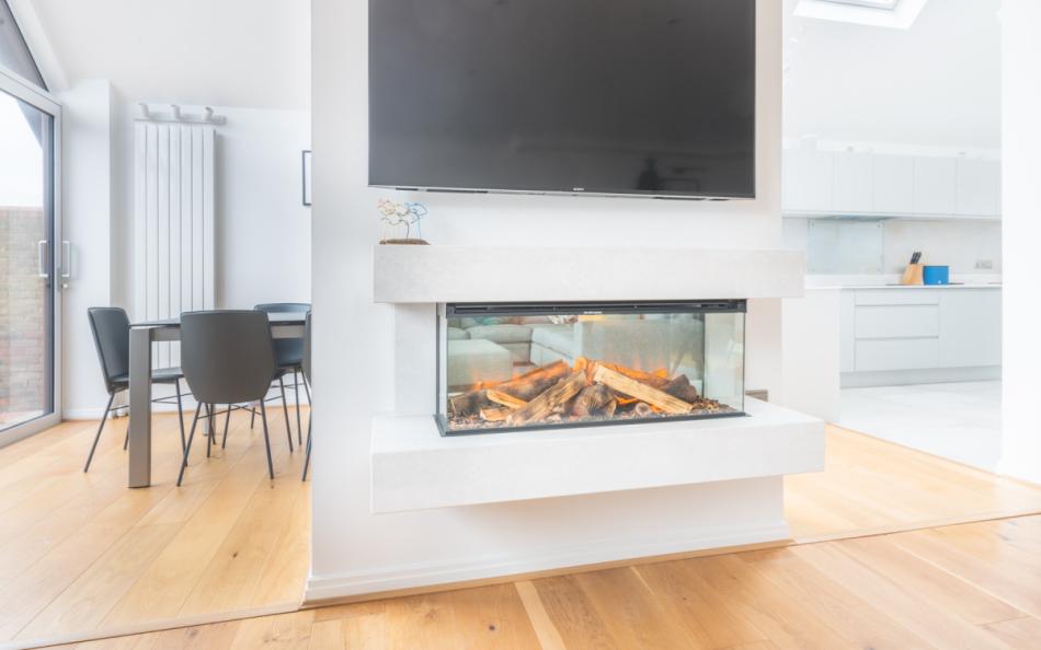 Fire place at Columbia House 
