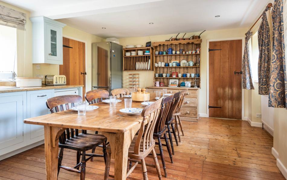 Dining table at Apple Barn 